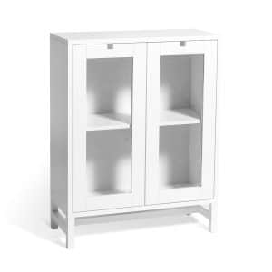 Mavis Falsterbo Cabinet Glass Doors 90 Cm White Lacquer - Skabe & Vitrineskabe Birk Hvid - 1E97309
