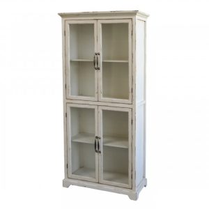 CHIC ANTIQUE VITRINESKAB M/4 LÅGER HVID - 156
