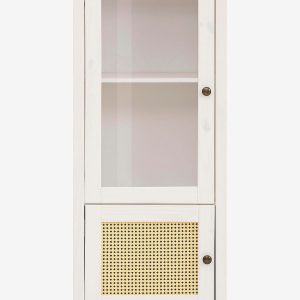 Loft24 - Vitrineskab Linda Small 1 glaslåge/1 låge - Hvid - Skabe - - Homeroom