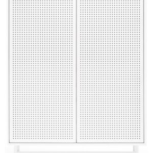 Punto highboard i metal og mdf finér H130 cm - Hvid/Hvid