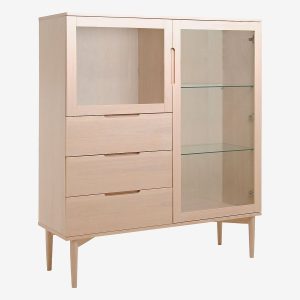 Nordic Furniture Group - Vitrineskab lav Karmöy - Hvid - Skabe - - Homeroom
