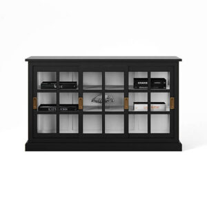 Seethrough skab modern black / classic white
