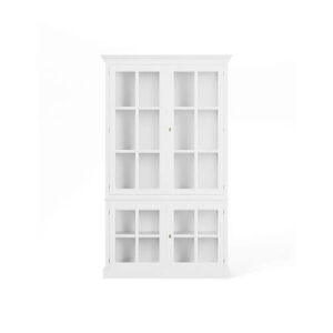 Seethrough vitrineskab classic white