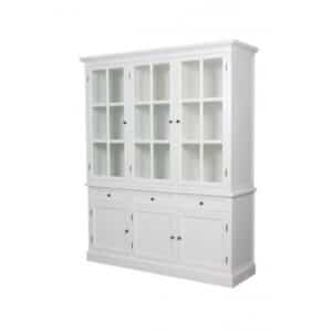 Falster Vitrineskab - 195x160x50 cm Hvid