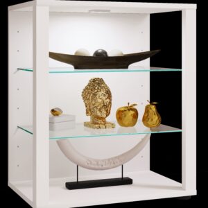 Vitrineskab, H. 60 x B. 52 x D. 35 cm, hvid