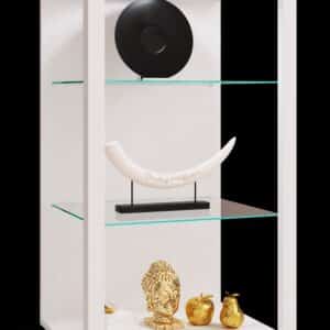 Vitrineskab, H. 90 x B. 52 x D. 44 cm, hvid