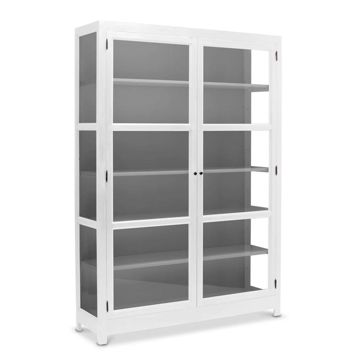 Living Goodies Carlington Edge vitrineskab - large - hvid - Hvid udvendig / mørkegrå indvendig