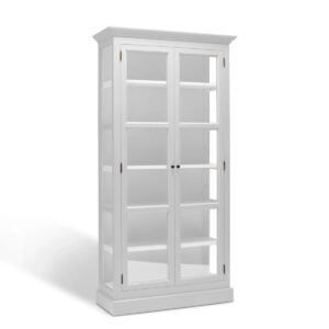 Living Goodies Carlington Original vitrineskab - small - hvid - Hvid udvendig / blågrå indvendig