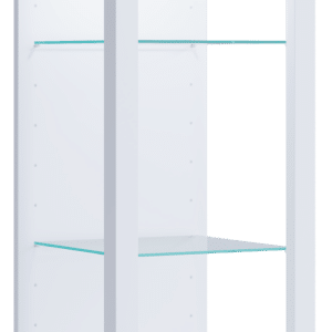 VCM NORDIC Glasol M vitrineskab, m. 2 glashylder - hvid træ