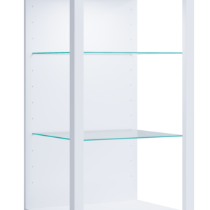 VCM NORDIC Glasol XXL vitrineskab, m. 2 glashylder - hvid træ