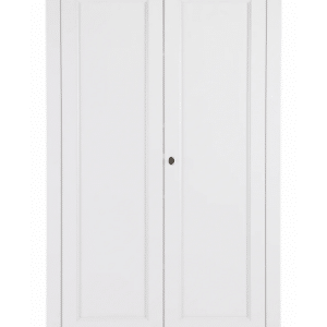 ISABEL Klædeskab i fyrretræ H191 x B118 x D47 cm - Rustik hvid