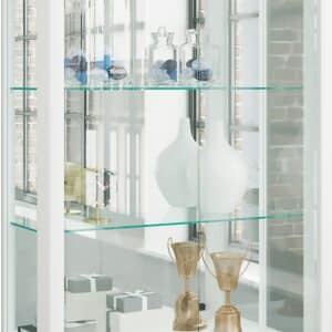 Væg Vitrineskab "Udina" Med Spejl | Inkl. Led Lys