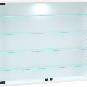 Vitrineskab, 60 x 83 x 18 cm, hvid