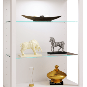 Vitrineskab, H. 90 x B. 70 x D. 35 cm, hvid