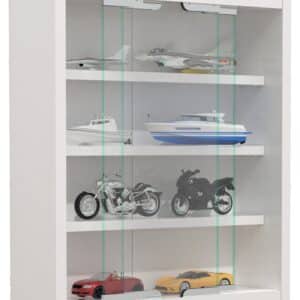 Vitrineskab, h. 40 x b. 37 x d. 10 cm, hvid