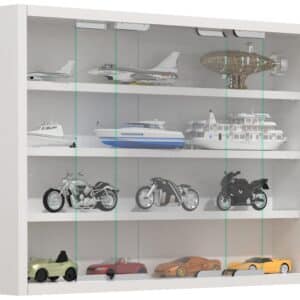 Vitrineskab, h. 40 x b. 57 x d. 10 cm, hvid