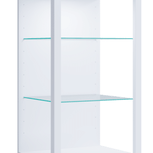 VCM NORDIC Glasol XXL vitrineskab, m. 2 glashylder - hvid træ